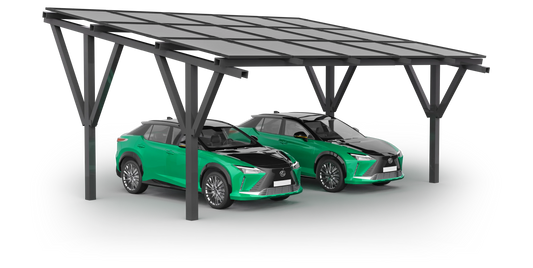 Solar Carport for 2 cars (including solar panels)