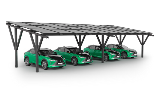 Solar Carport for 4 cars (including solar panels)